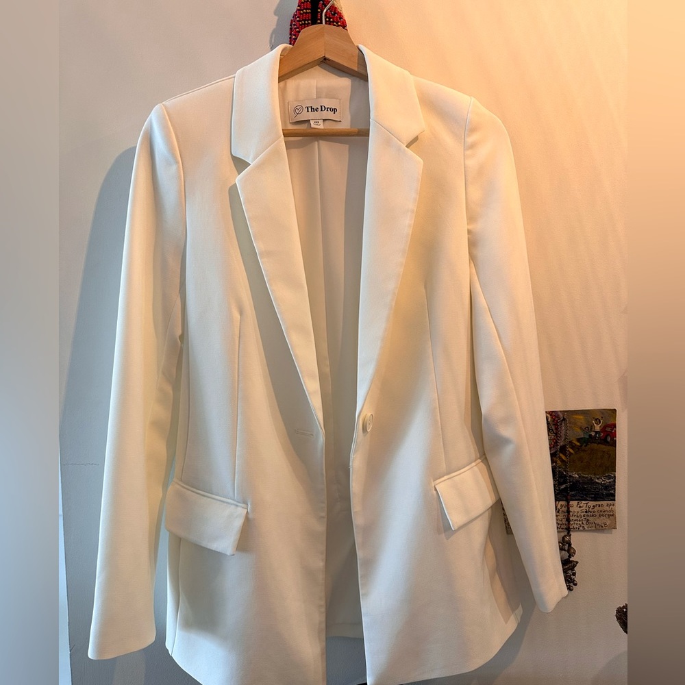 Oversized White Blazer